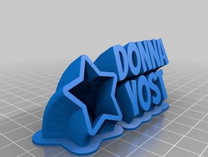 donna office customized 3d print model - Mito3D
