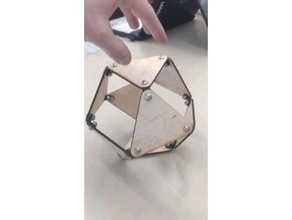 colapsing octohedron interactive Kunst geodätische Sphäre 3d print model - Mito3D