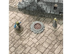 sewer entrance marker 28mm32mm scale toys games age sigmar boardgame boardgames city dnd dnd5e dungeons dragons fantasy frostgrave gaming medieval miniature miniatures mordheim terrain objective pathfinder roleplaying rpg scatter skirmish campaign tabletop town village wargame wargames wargaming warhammer 3d print model - Mito3D