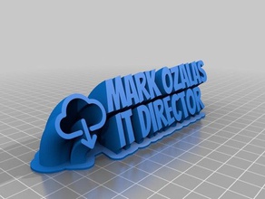 o diretor office personalizado 3d print model - Mito3D