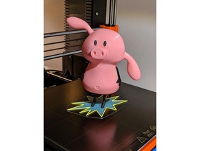 pigs multi-colored star brim 3d printing 3d print model - Mito3D