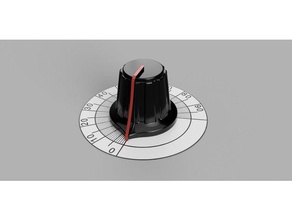 k40 laser knob dial gauge parts cutter potentiometer 3d print model - Mito3D