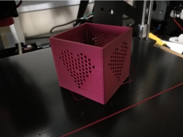 Herz-box Teelicht Dekor Kerze Herz, valentines Tag Teelichthalter 3D print model - Mito3D