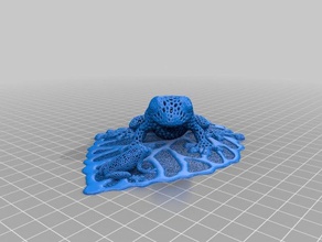 frogs leaf voronoi art 3d print model - Mito3D