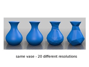 même vase 20 résolutions différentes de l'apprentissage l'éducation haute résolution la faible test d'impression 3d print model - Mito3D