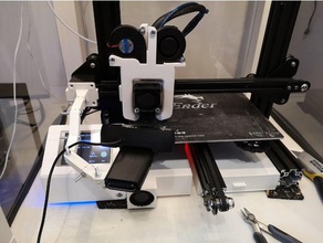 ender-3 x-axis full modular camera-mount many cams mounts included 3d printer parts c270 mount c920 c922 camera adapter creality ender 3 ender3 fully printable system gopro logitech pi-cam picam raspberry pi raspicam xaxis 3d print model - Mito3D