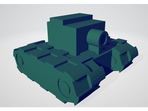 küçük tank araç Yönetim Kurulu şekil oyun mikro minyatür model masa 3d print model - Mito3D