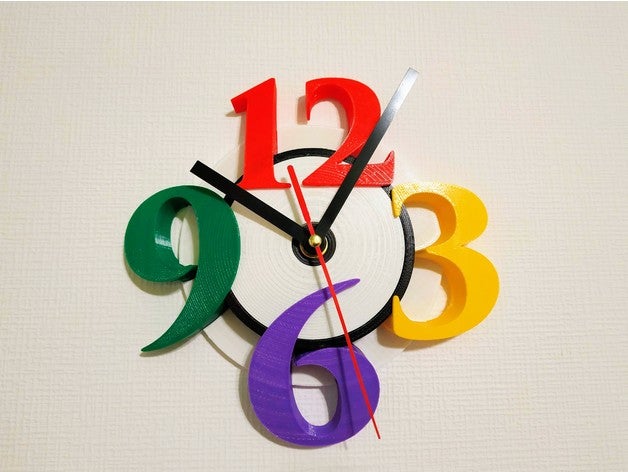relógio redondo arte 3D print model - Mito3D