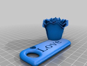 Liebe keychain Schlüsselanhänger 3d print model - Mito3D