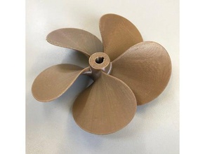 5 blade boat propeller rc vehicles marine parts scale 3d print model - Mito3D