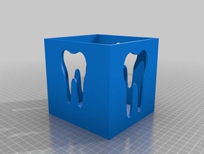 Zahnarzt-tool-box - Organisation Zahnmedizin Büro-Organisation pencilcase Bleistift-Halter Zähne toolbox zahn 3d print model - Mito3D