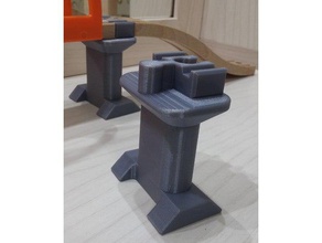 wooden train bridge column compatible ikea set construction toys brio lillabo thomas friends railway 3d print model - Mito3D