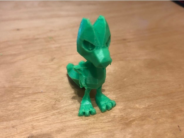 treecko pokemon 252 creatures low poly figures go 3D print model - Mito3D