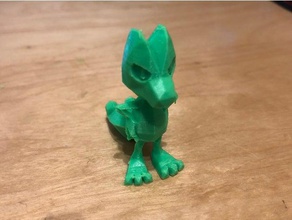 treecko pokemon 252 criaturas baja poli figuras ir 3d print model - Mito3D