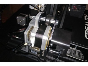 ender 3 double stepper damper bracket 3d printer parts creality ender3 mounting nema17 nema 17 vibration dampening 3d print model - Mito3D