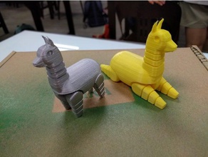 tika alpaca muebles piernas sin marca de agua art La impresión en 3d animal llama moviendo printinplace 3d print model - Mito3D