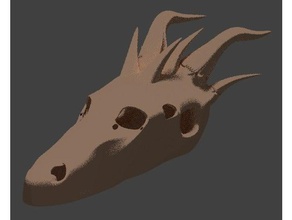 dragon skull 3d drucken 3d print model - Mito3D