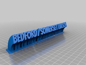 bedfordsomerset de la oficina personalizado 3d print model - Mito3D