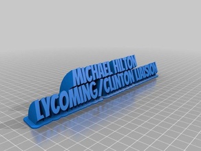 michael name plate office customized 3d print model - Mito3D