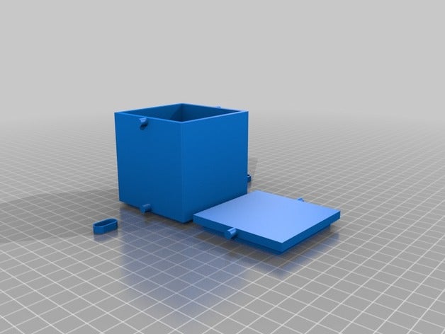 il mio personalizzato contenitore opzionale coperchio di chiusura del sistema contenitori 3D print model - Mito3D