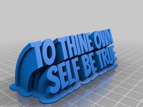 thine own quote office customized 3d print model - Mito3D