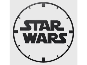 logo di star wars orologio lasercut 2d arte 3d print model - Mito3D