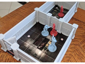 até+ painel de madeira paredes abrir a porta resident evil 2, boardgame brinquedo acessórios 3d print model - Mito3D