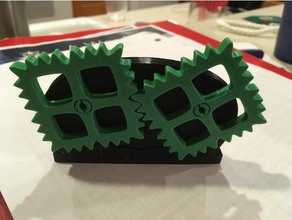 square gear different holder engineering 3d print model - Mito3D