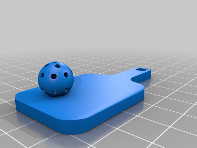 pickleball Schlüsselanhänger Paddel stand-up-paddleboard 3D print model - Mito3D