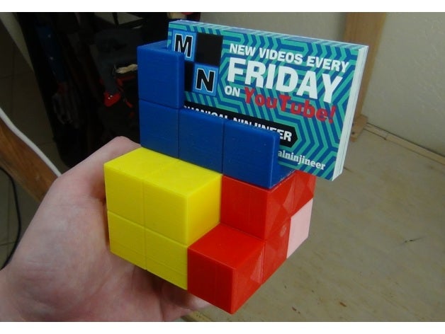 tetris-business-card-Inhaber office nerdy stuff office-Karten-Halter Bürobedarf 3D print model - Mito3D