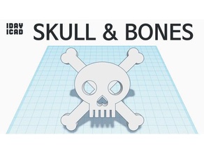 1día 1cad huesos del cráneo decoración 1day1cad 3d print model - Mito3D