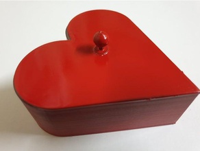 cuore a forma di monili box accessori dialogo trinket 3d print model - Mito3D