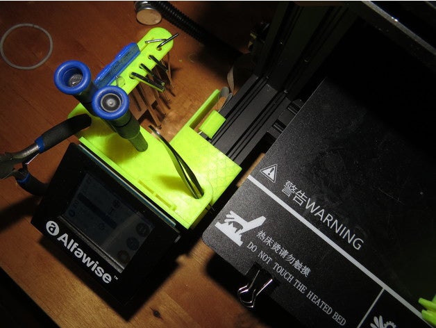 alfawise u30 estante de herramientas del lado izquierdo 3d la impresora partes 3D print model - Mito3D