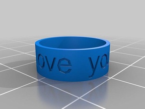 rem anel anéis personalizado 3d print model - Mito3D