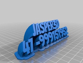placa jasper3d bureau de personnalisé 3d print model - Mito3D