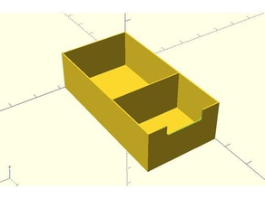 two section box organization lasercut openscad parametric 3d print model - Mito3D