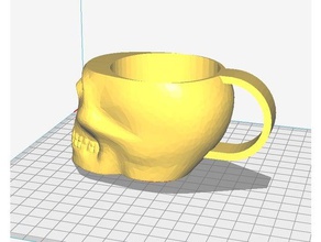 skull mug kitchen dining 3d printing coffee cup mugs remix 3d print model - Mito3D