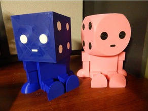 dados los bots art muchacho niña el robot robots 3d print model - Mito3D