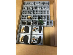 minature trays - transport storage toy & game accessories 25mm 28mm dnd mini miniature dungeons dragons tray 3d print model - Mito3D