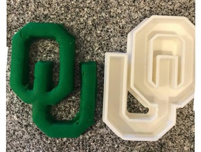 oklahoma university ou cookie cutter kitchen dining 3d print model - Mito3D
