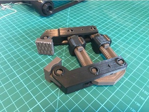 hand screw clamp rigid threaded rods 3d printing 3d print model - Mito3D