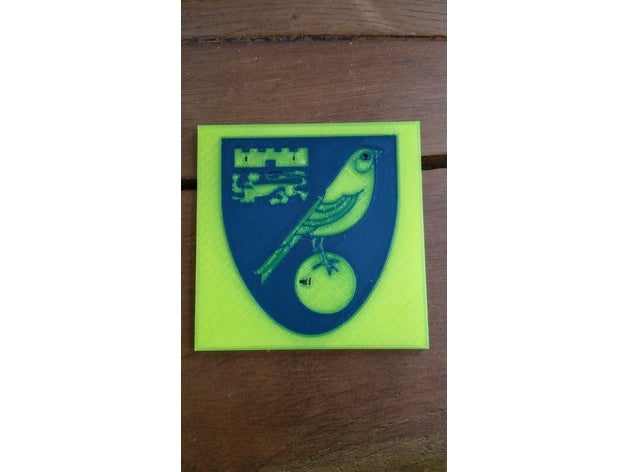 norwich city fc-beermat mmu2 Zeichen logos Achterbahn Fußball multi-Farbe otbc 3D print model - Mito3D