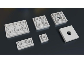 lego compatible inverted tiles construction toys building blocks ceiling brick 3d print model - Mito3D