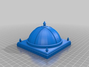 stone based copper dome roof 3d printing 3d print model - Mito3D
