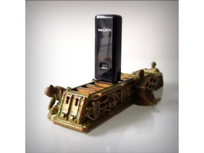 steampunk usb holder gadgets 3d print model - Mito3D