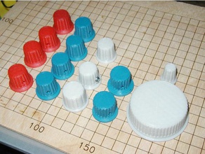 cannelés boutons de l'électronique openscad paramétrique potentiomètre rotatif vis réglage bouton volume 3d print model - Mito3D