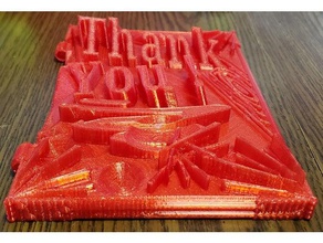 thank you card backfront work progress 3d printing printed stationary greeting reward 3d print model - Mito3D