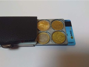euro coin holder wallet gadgets 3d print model - Mito3D