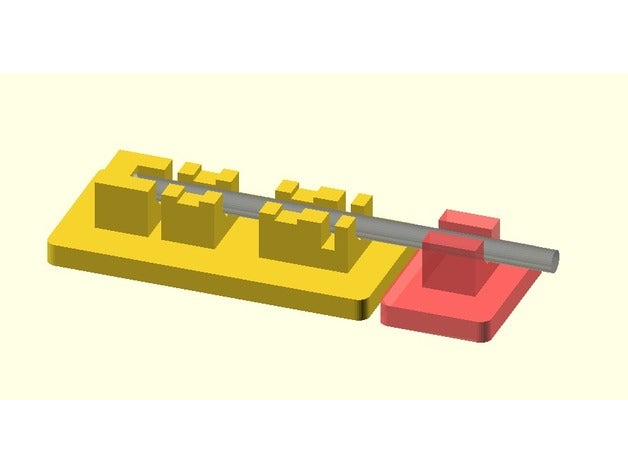 moagem de corte gabarito skelestruder 5mm eixo 3d a impressora partes openscad 3D print model - Mito3D