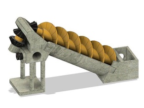 marble exercising machine part 5 open archimedean screw mechanical toys automata 3d print model - Mito3D